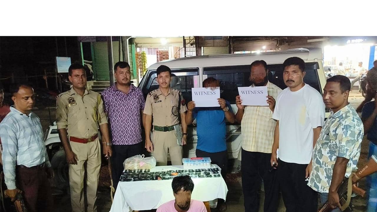 Cachar police with seized drugs (Photo/X/@cacharpolice) Cachar police with seized drugs (Photo/X/@cacharpolice)