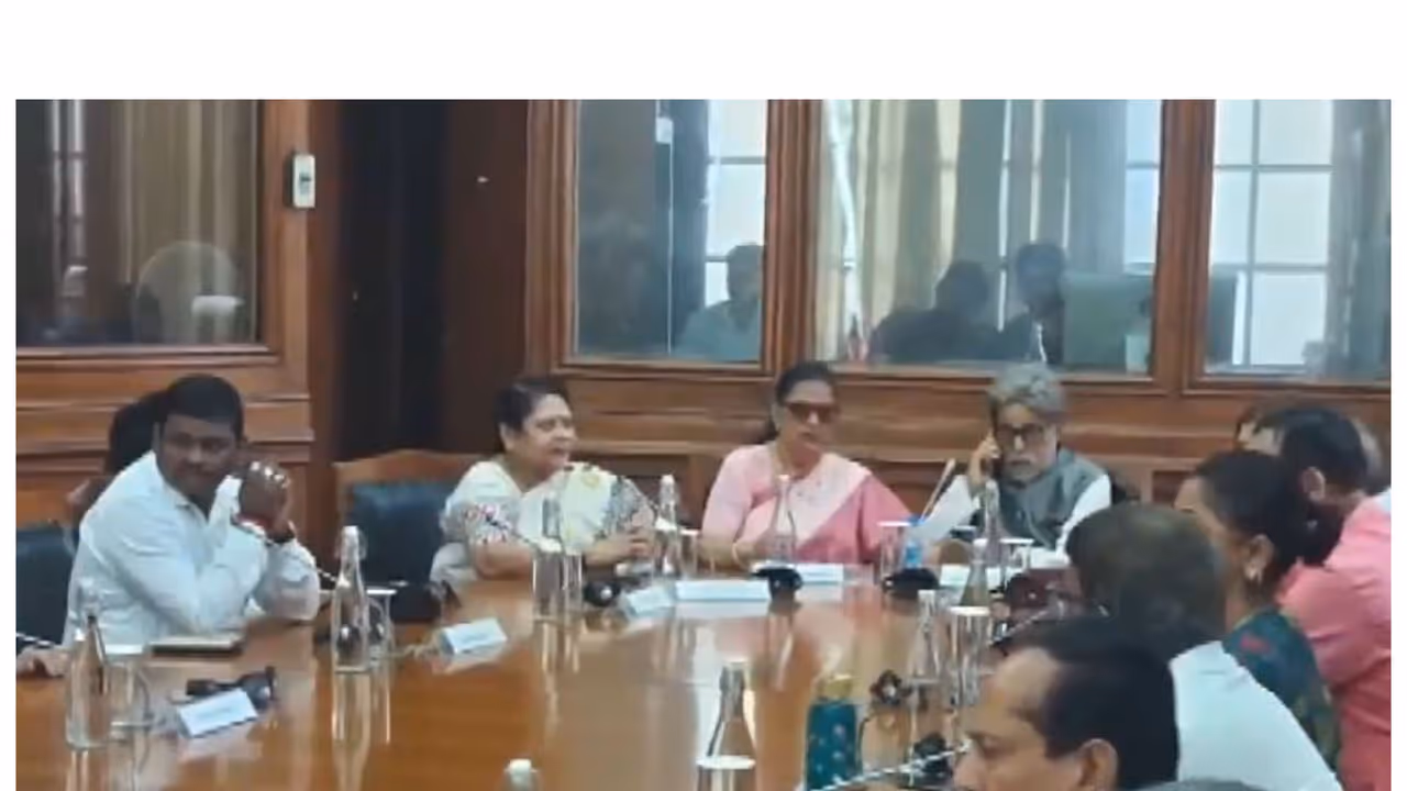 NCPI Parliamentary party meeting held in Samvidhan Sadan (Photo/ANI) NCPI Parliamentary party meeting held in Samvidhan Sadan (Photo/ANI)