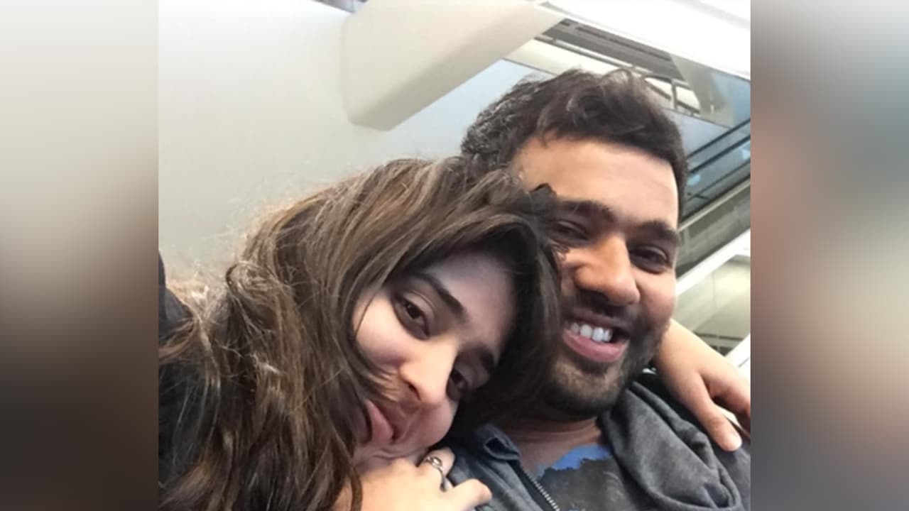 Cricketer Rohit Sharma with his wife Ritika (Image source: Rohit's Instagram) Cricketer Rohit Sharma with his wife Ritika (Image source: Rohit's Instagram)