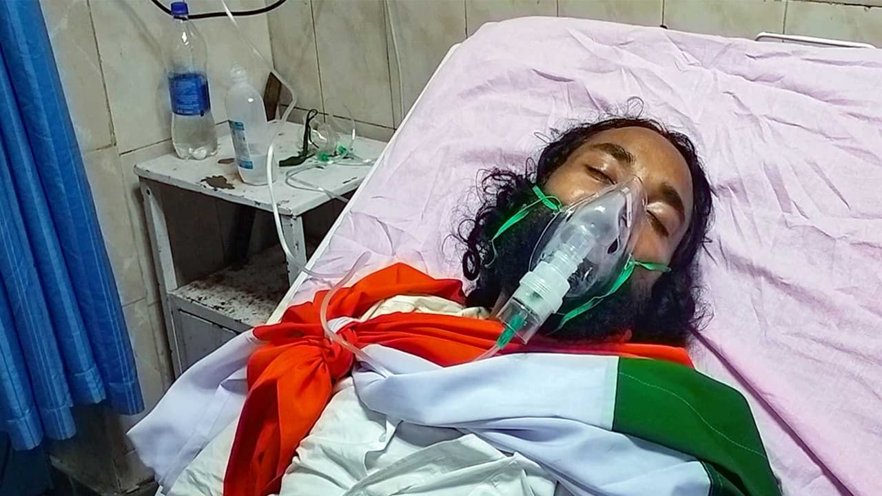 Student leader Devendra Mahto in a Ranchi Hospital (Photo/ANI) Student leader Devendra Mahto in a Ranchi Hospital (Photo/ANI)