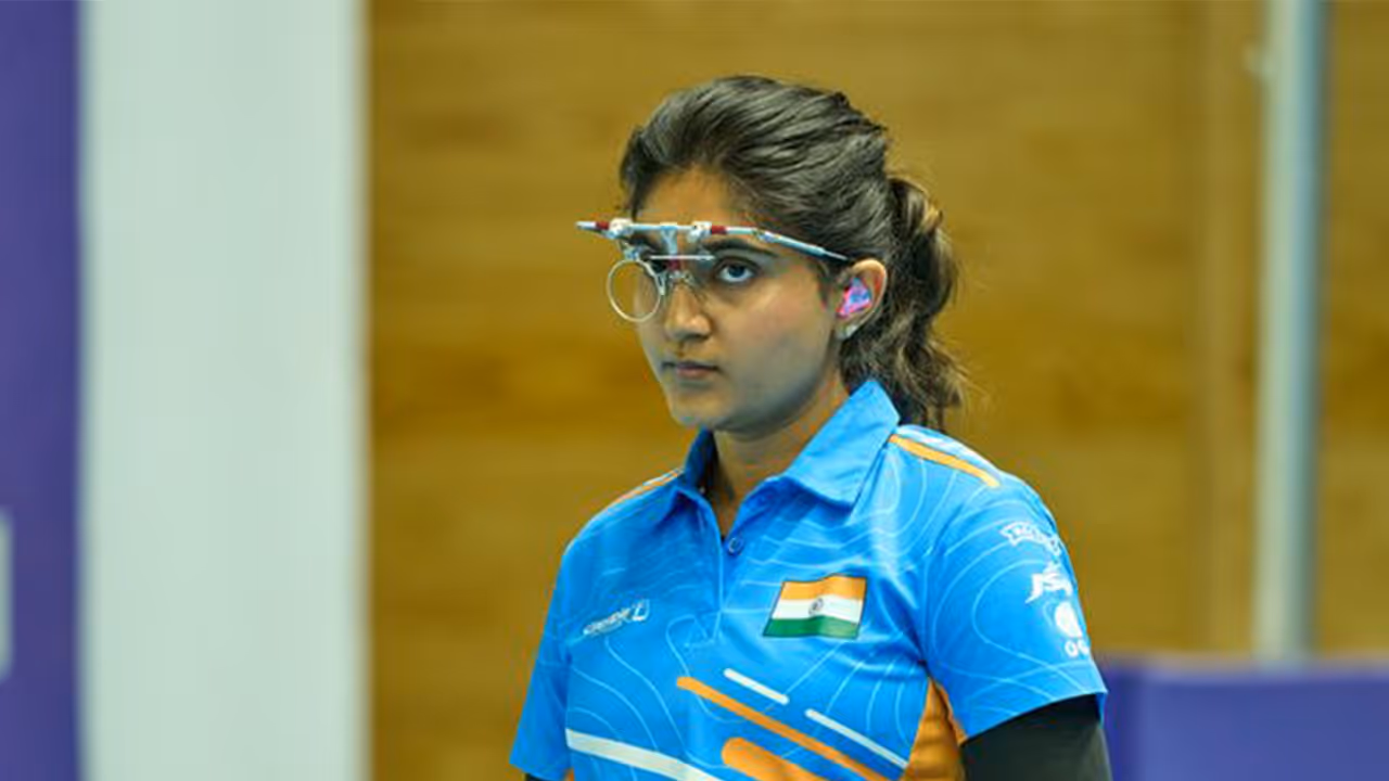 India shooter Esha Singh in action during ISSF World Championship (Image: NRAI media) India shooter Esha Singh in action during ISSF World Championship (Image: NRAI media)