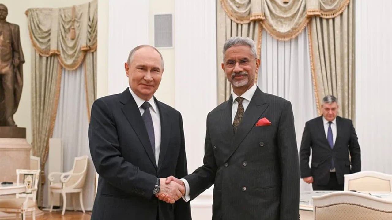 External Affairs Minister S Jaishankar meets Russian President Vladimir Putin (Photo: @DrSJaishankar/X) External Affairs Minister S Jaishankar meets Russian President Vladimir Putin (Photo: @DrSJaishankar/X)