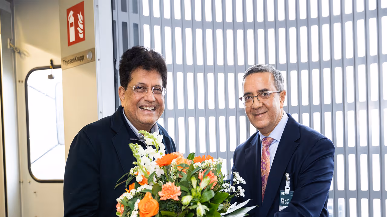 Piyush Goyal arrives in Berlin for trade talks, Berlin Global Dialogue. (Photo X/@eoiberlin) Piyush Goyal arrives in Berlin for trade talks, Berlin Global Dialogue. (Photo X/@eoiberlin)
