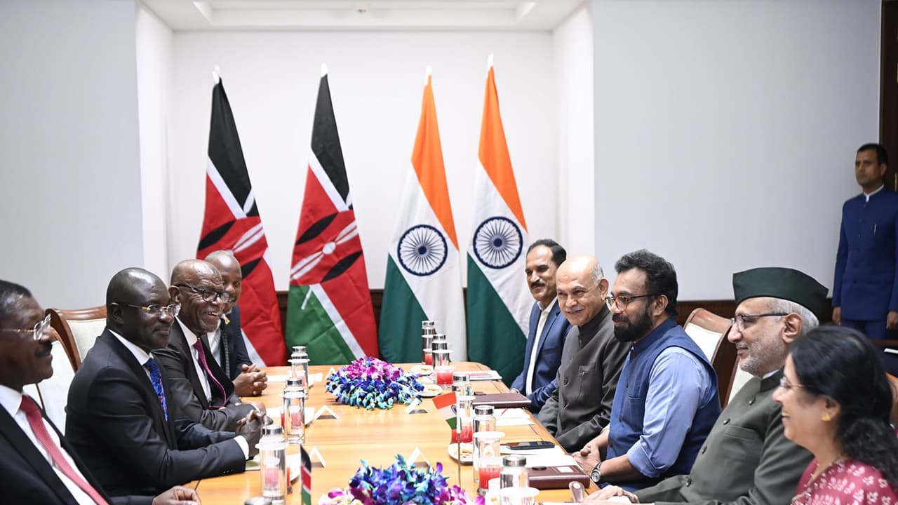 Vice President CP Radhakrishnan meets Kenyan Parliamentary delegation in New Delhi (Photo/@VPIndia/X) Vice President CP Radhakrishnan meets Kenyan Parliamentary delegation in New Delhi (Photo/@VPIndia/X)