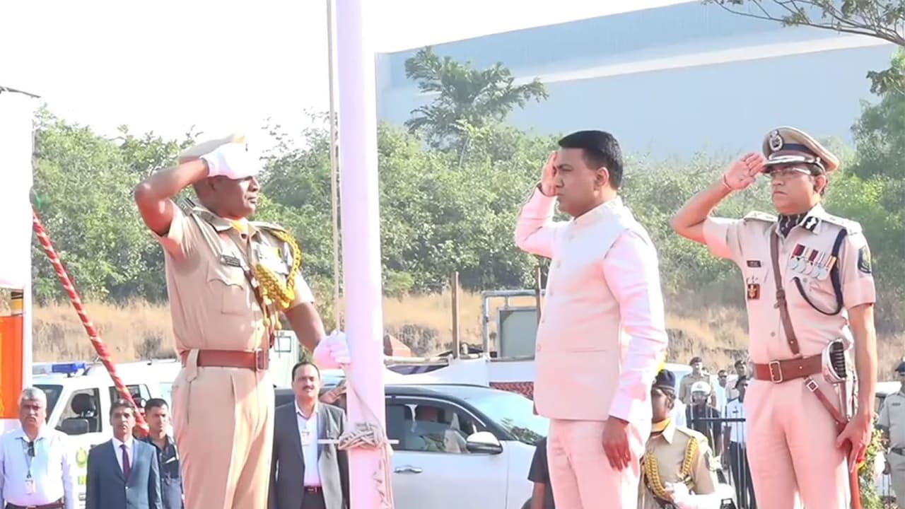 Goa Chief Minister Pramod Sawant at Goa Liberation Day Celebrations (Photo/ANI) Goa Chief Minister Pramod Sawant at Goa Liberation Day Celebrations (Photo/ANI)
