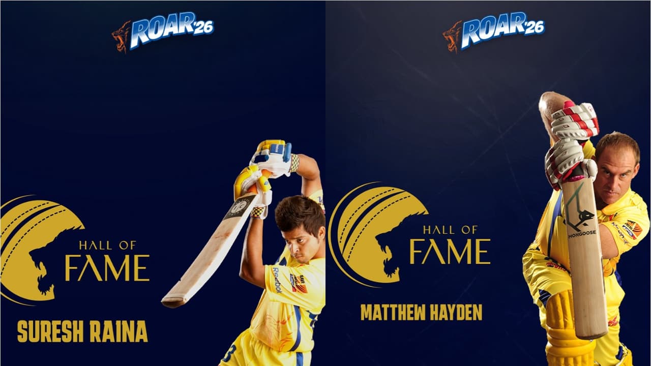 Raina, Hayden becomes 1st inductees in CSK's Hall of Fame. (Photo:X/@ChennaiIPL) Raina, Hayden becomes 1st inductees in CSK's Hall of Fame. (Photo:X/@ChennaiIPL)