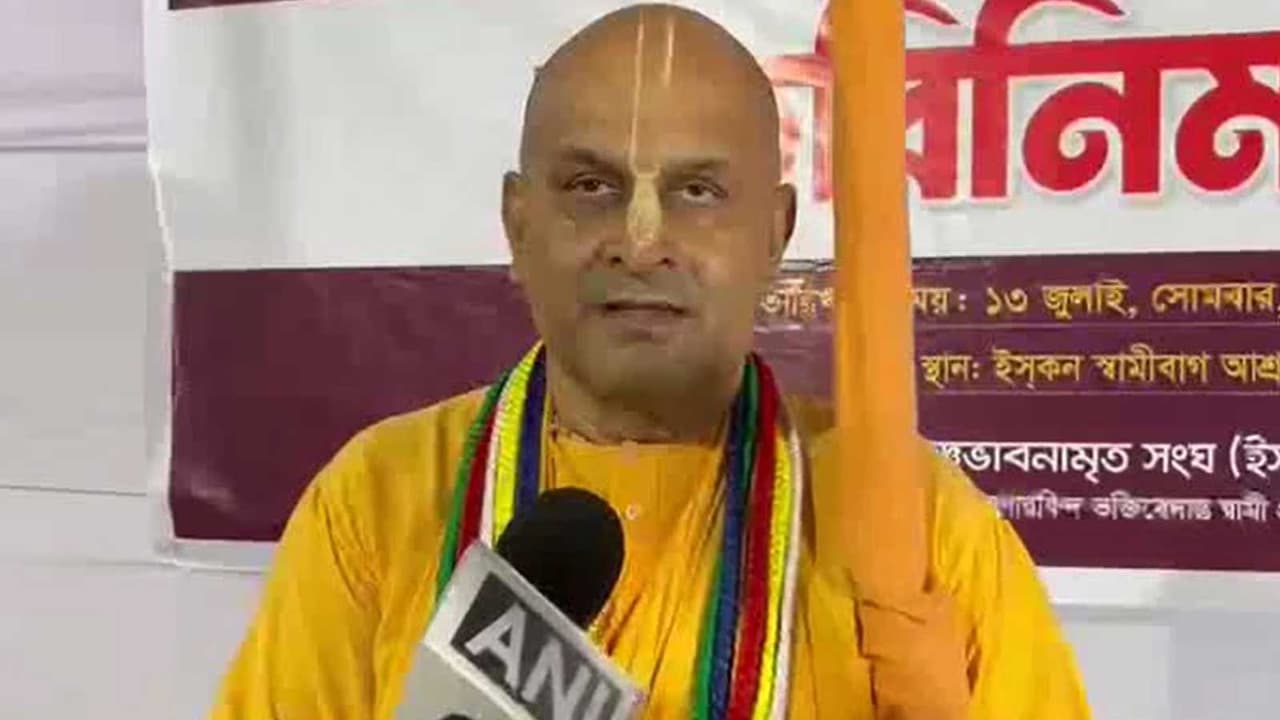 Srimat Bhaktimoy Nitai Swami, General Secretary of ISKCON Bangladesh (Photo/ANI) Srimat Bhaktimoy Nitai Swami, General Secretary of ISKCON Bangladesh (Photo/ANI)