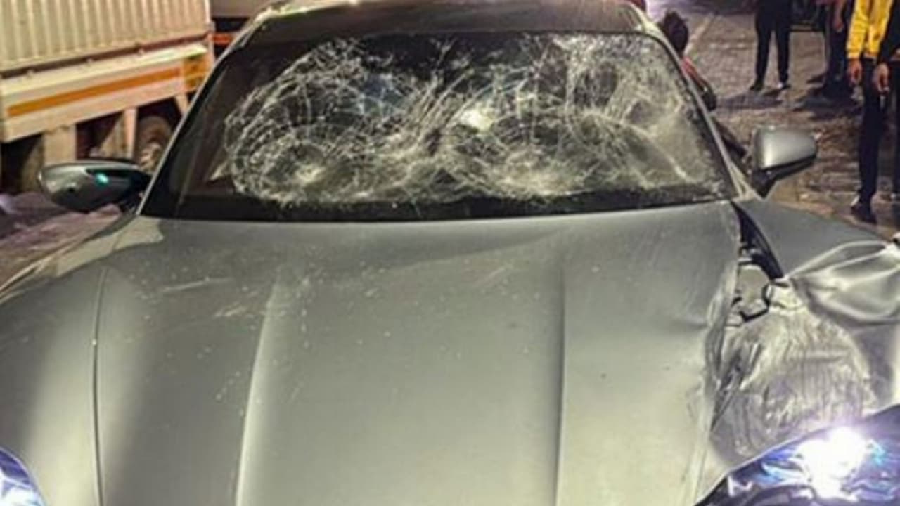 The mangled luxury car after the accident (Filephoto/ANI)) The mangled luxury car after the accident (Filephoto/ANI))