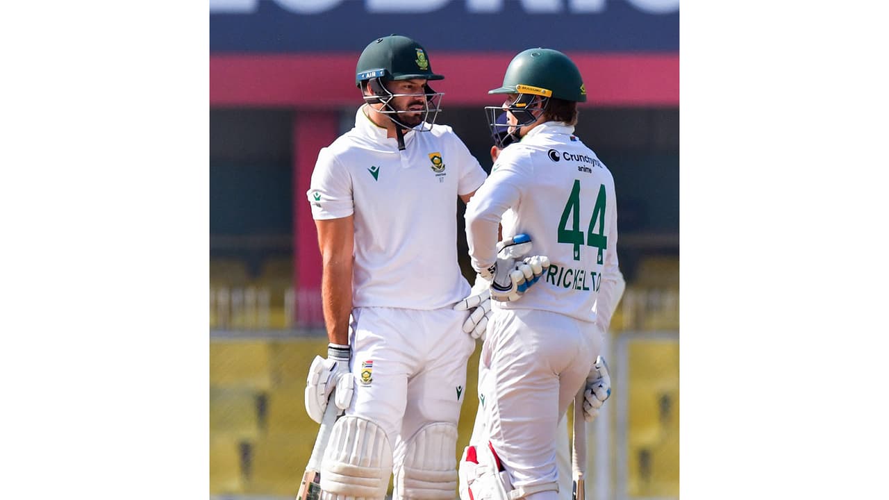 South African batters Ryan Rickelton and Aiden Markram. (Photo/ANI) South African batters Ryan Rickelton and Aiden Markram. (Photo/ANI)