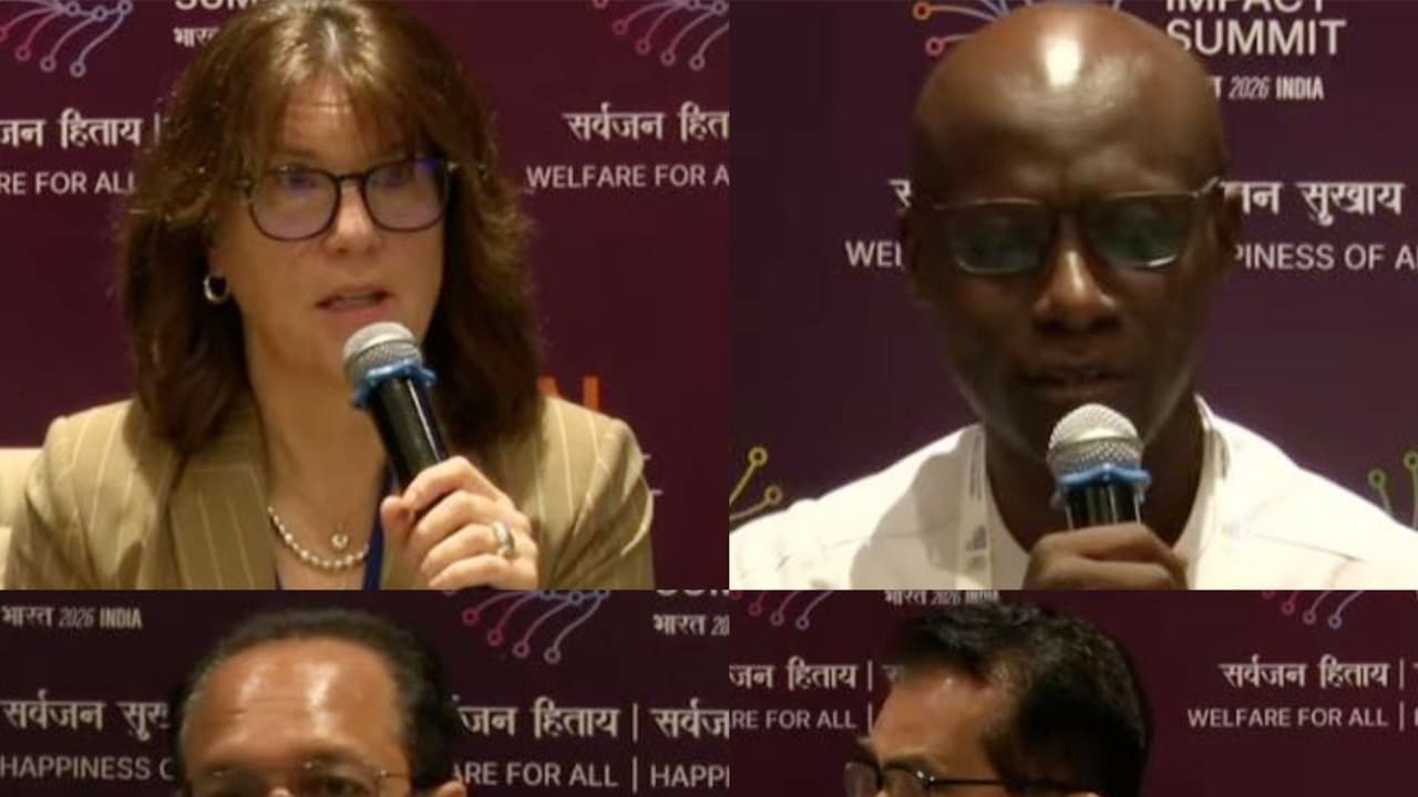 Panelists at a session during the AI India Impact Summit on Feb 17, 2026 (Photos/ANI) Panelists at a session during the AI India Impact Summit on Feb 17, 2026 (Photos/ANI)