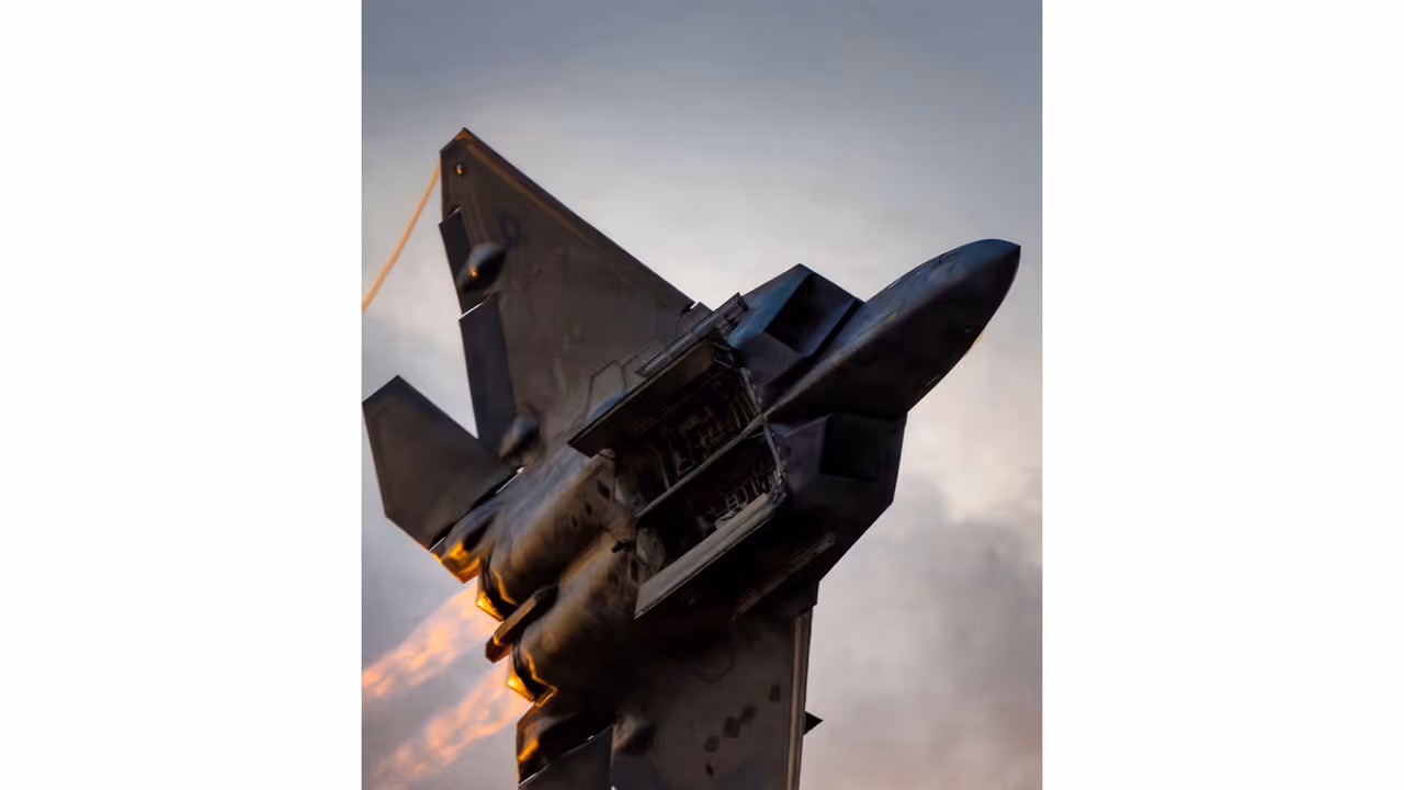 Image of F 22A Raptor fighter jet (Photo/TruthSocial/@realDonaldTrump) Image of F 22A Raptor fighter jet (Photo/TruthSocial/@realDonaldTrump)