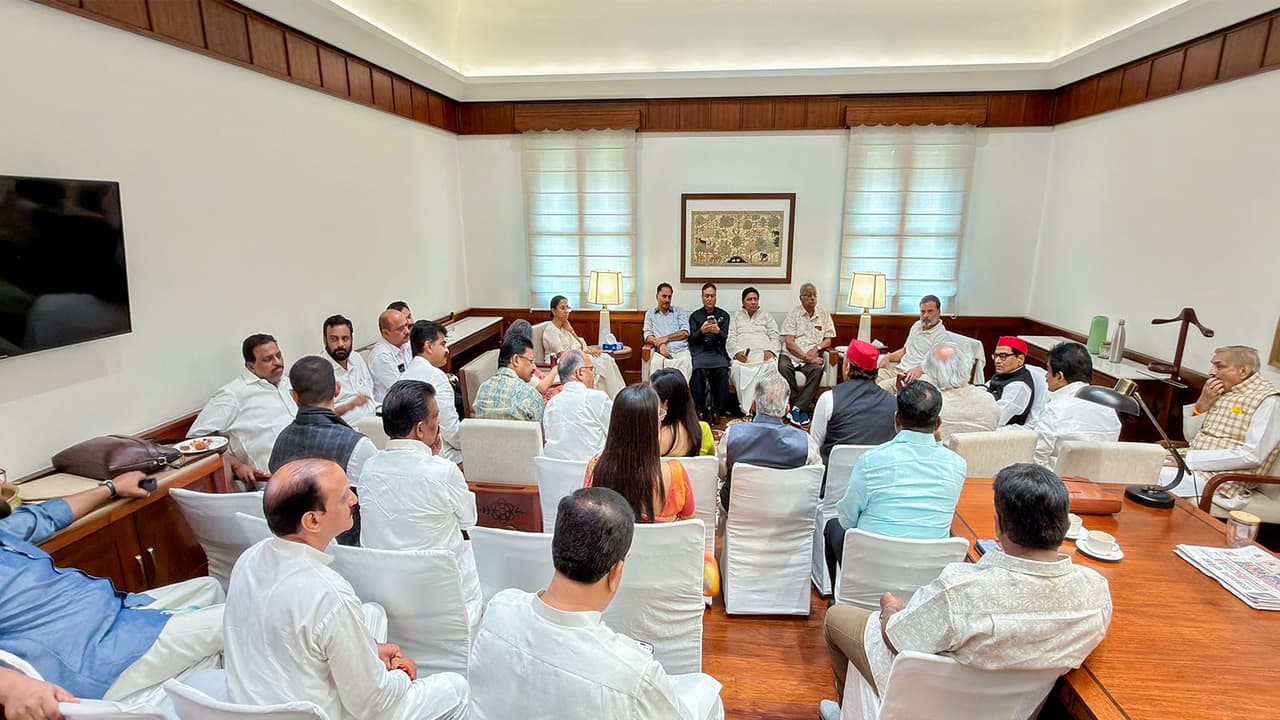 Leader of Opposition in Rajya Sabha Mallikarjun Kharge, LoP in Lok Sabha Rahul Gandhi, and other senior opposition leaders (File Photo/ANI) Leader of Opposition in Rajya Sabha Mallikarjun Kharge, LoP in Lok Sabha Rahul Gandhi, and other senior opposition leaders (File Photo/ANI)
