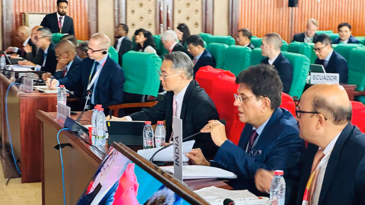 Union Commerce and Industry Minister Piyush Goyal addressing the WTOMC14 Ministerial Breakout Session (Photo/X@PiyushGoyal) Union Commerce and Industry Minister Piyush Goyal addressing the WTOMC14 Ministerial Breakout Session (Photo/X@PiyushGoyal)