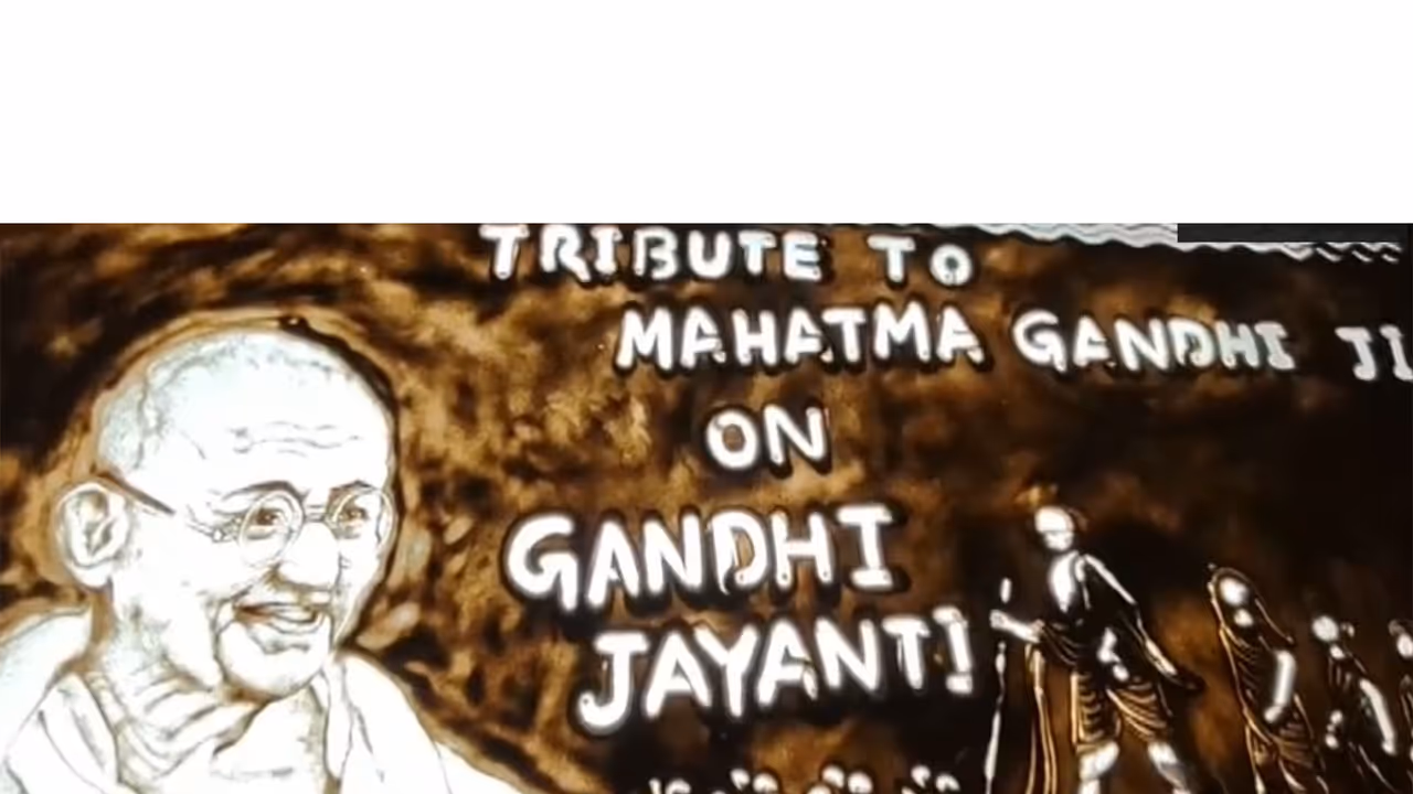 Sand art by Sudarsan Pattnaik’s students (Photo/ANI) Sand art by Sudarsan Pattnaik’s students (Photo/ANI)