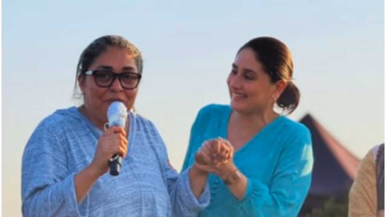 Actor Kareena Kapoor Khan with director Meghna Gulzar (Image source: Kareena's Instagram) Actor Kareena Kapoor Khan with director Meghna Gulzar (Image source: Kareena's Instagram)