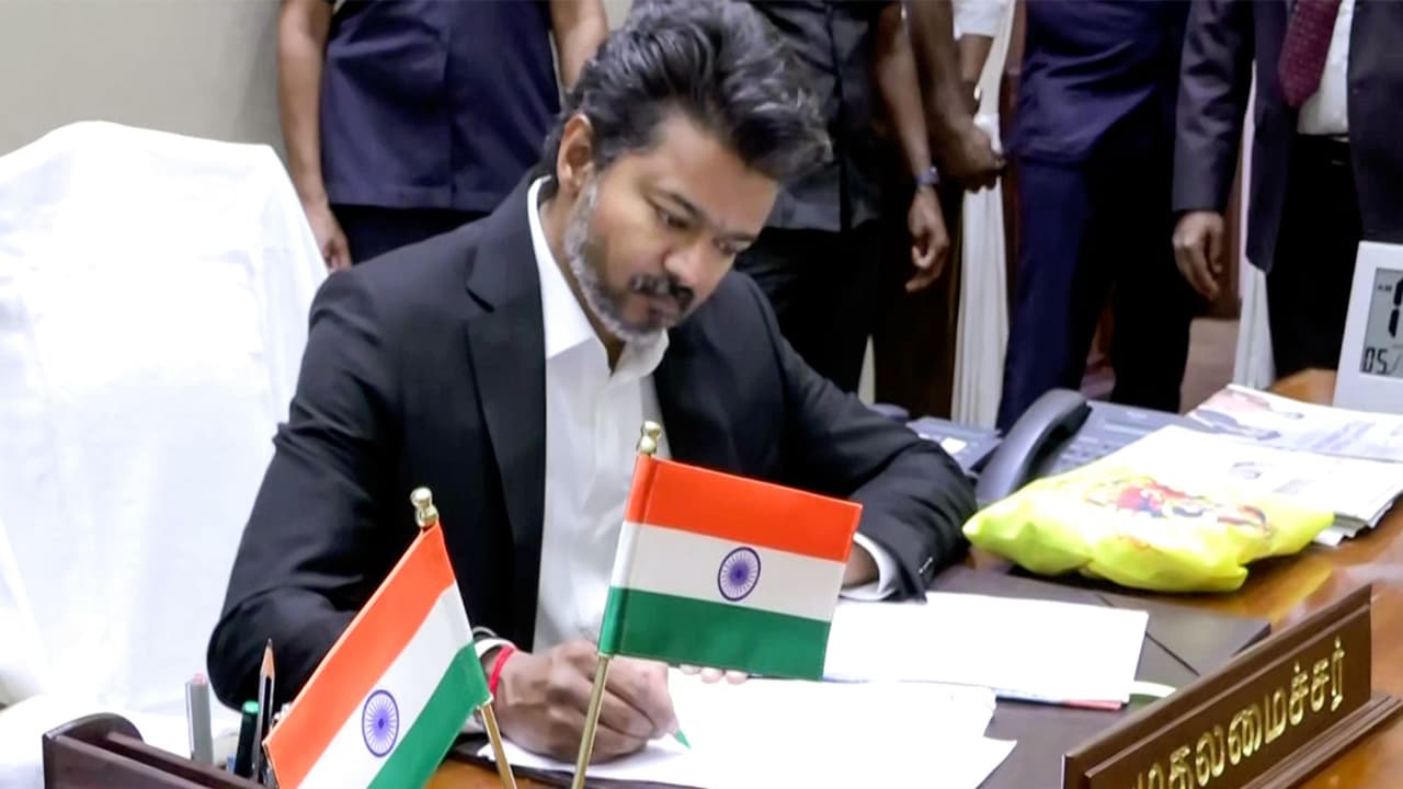 TVK Chief C. Joseph Vijay assumes charge as the new chief minister of Tamil Nadu (Photo/ANI) TVK Chief C. Joseph Vijay assumes charge as the new chief minister of Tamil Nadu (Photo/ANI)