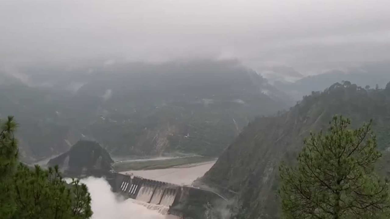 Visuals from Reasi, Salal Dam (Photo/ANI) Visuals from Reasi, Salal Dam (Photo/ANI)