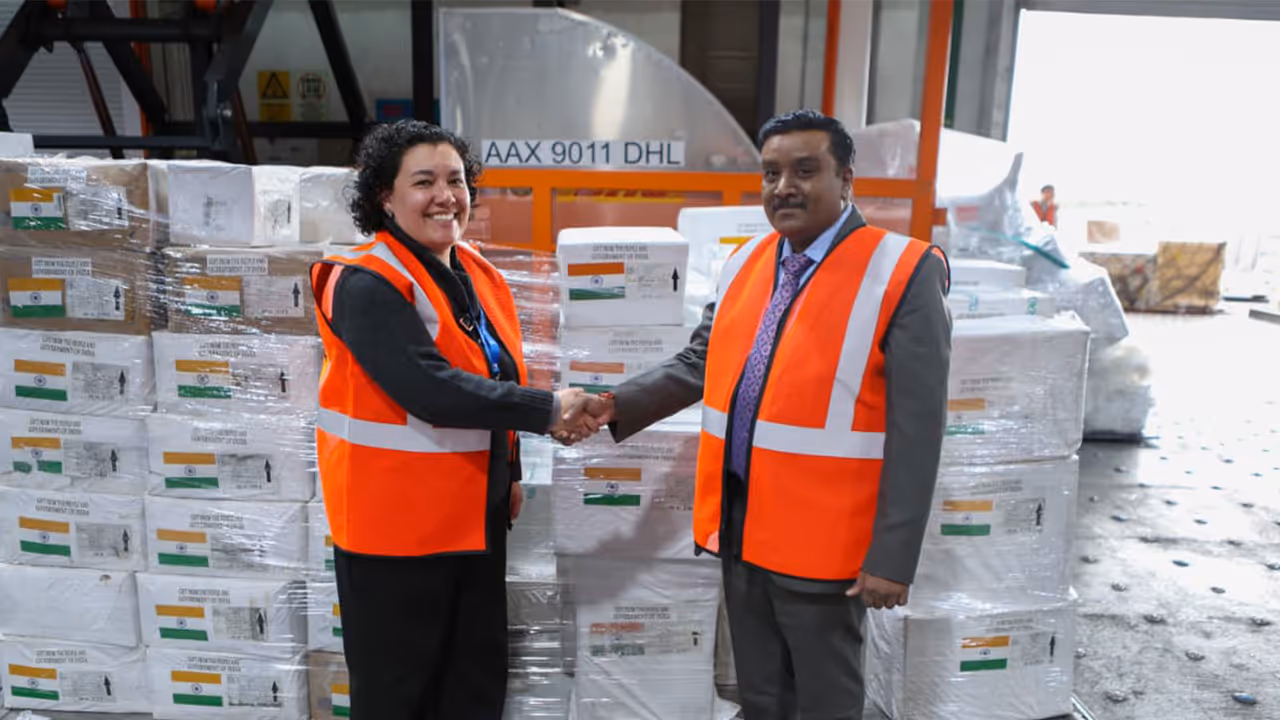 Humanitarian assistance sent by India to Colombia arrives in Bogota. (Photo: X/@IndiaEmbBogota) Humanitarian assistance sent by India to Colombia arrives in Bogota. (Photo: X/@IndiaEmbBogota)