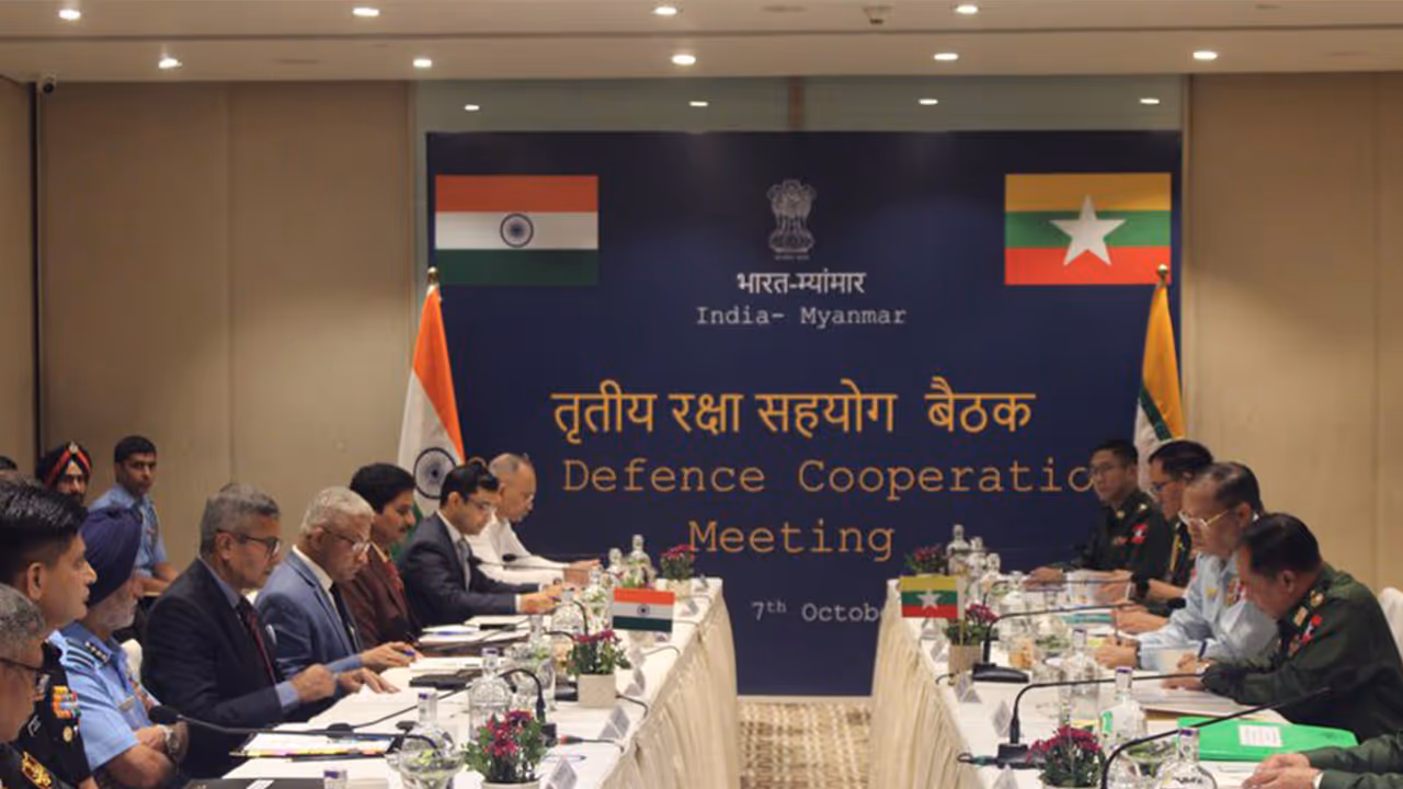 India Myanmar Defence Cooperation Meeting held in Guwahati on October 7, 2026. (Photo: X/@SpokespersonMoD) India Myanmar Defence Cooperation Meeting held in Guwahati on October 7, 2026. (Photo: X/@SpokespersonMoD)