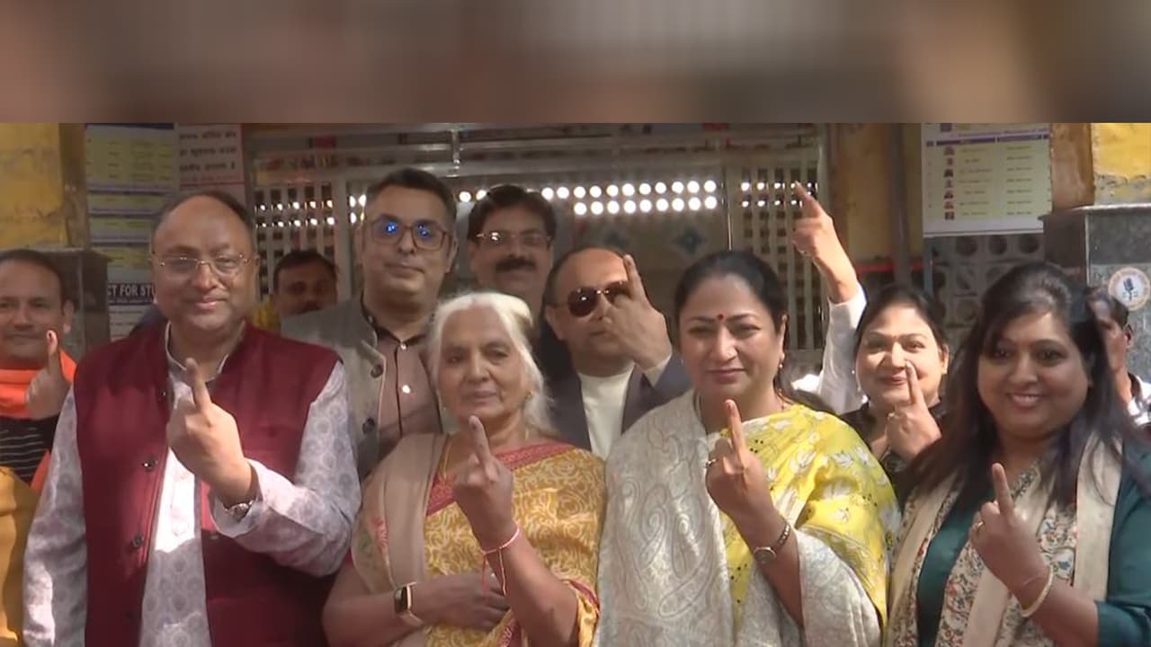 Delhi Chief Minister Rekha Gupta casts vote in MCD bypolls (Photo/ANI) Delhi Chief Minister Rekha Gupta casts vote in MCD bypolls (Photo/ANI)