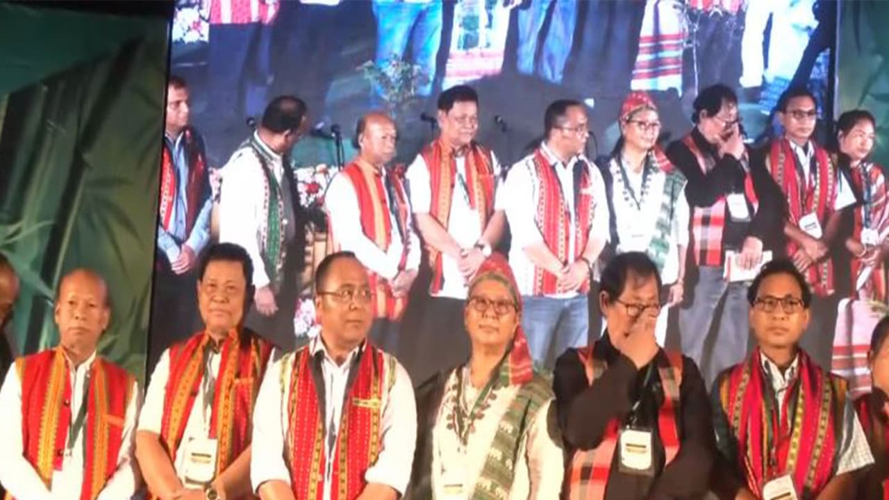 Tripura Forest Minister Animesh Debbarma attended the programme as the Chief Guest with other leaders. (Photo/ANI) Tripura Forest Minister Animesh Debbarma attended the programme as the Chief Guest with other leaders. (Photo/ANI)