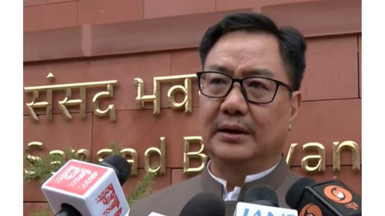 Union Minister for Parliamentary Affairs, Kiren Rijiju (Photo/ANI) Union Minister for Parliamentary Affairs, Kiren Rijiju (Photo/ANI)
