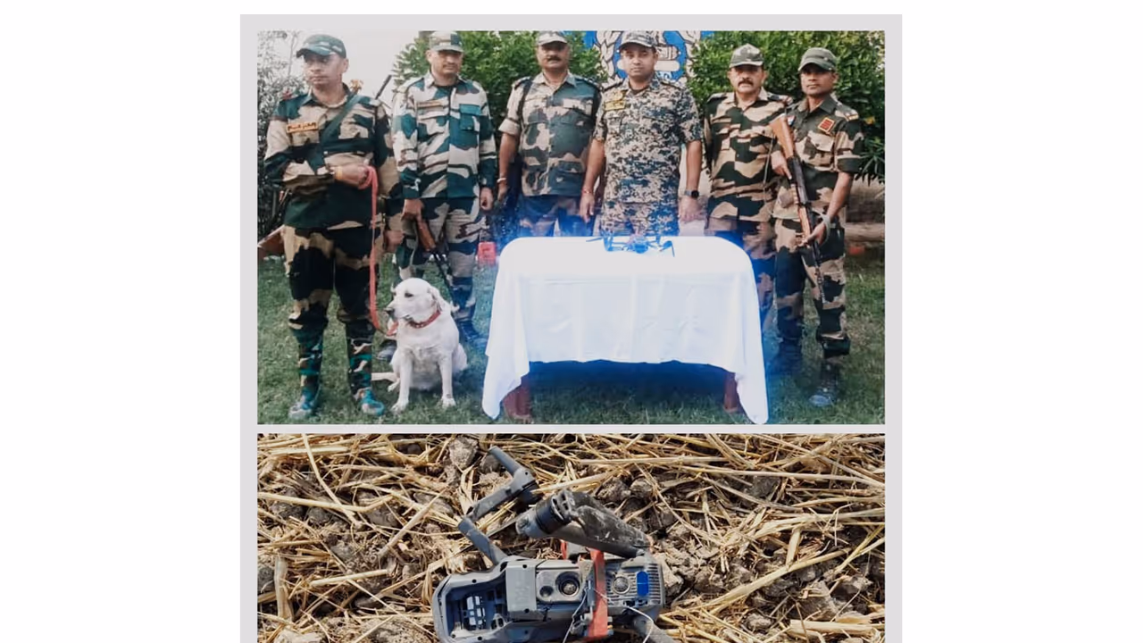 BSF recovered drone, pistols and heroin in Punjab (Photo/ANI)