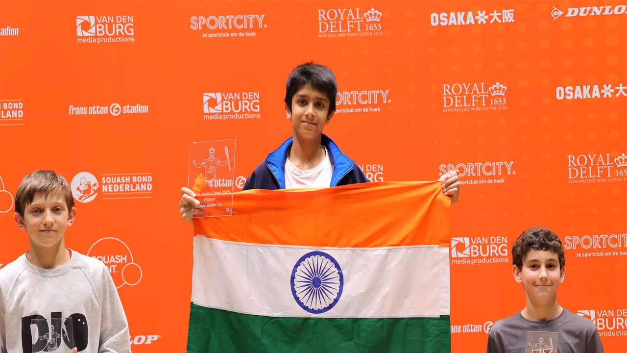 Indian squash prodigy Amarya wins Dutch Junior Open U 13 title (Photo: Dutch Junior Open) Indian squash prodigy Amarya wins Dutch Junior Open U 13 title (Photo: Dutch Junior Open)