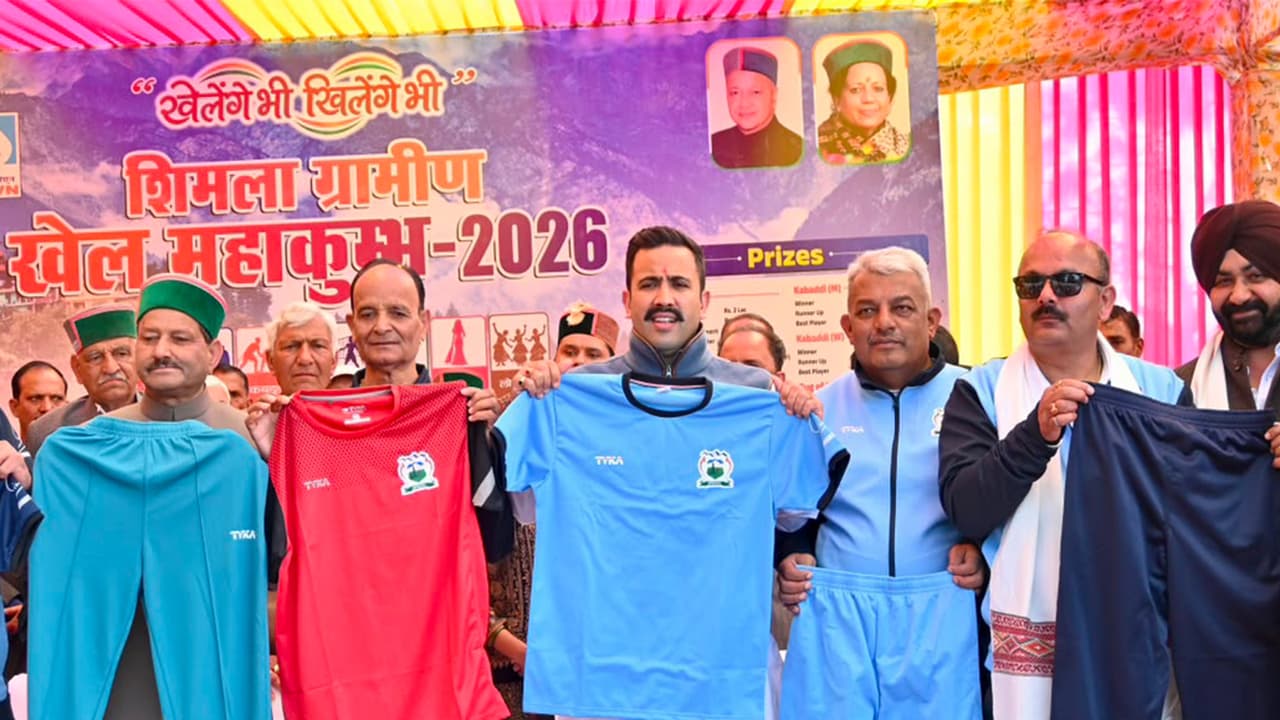 Himachal Pradesh Public Works Department and Urban Development Minister Vikramaditya Singh at the Khel Mahakumbh 2026 (Photo/ANI) Himachal Pradesh Public Works Department and Urban Development Minister Vikramaditya Singh at the Khel Mahakumbh 2026 (Photo/ANI)