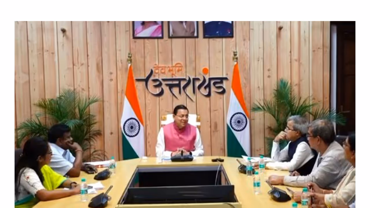 Uttarakhand CM Pushkar Singh Dhami and Railway Board Chairman Satish Kumar in review meeting (Photo/ANI) Uttarakhand CM Pushkar Singh Dhami and Railway Board Chairman Satish Kumar in review meeting (Photo/ANI)