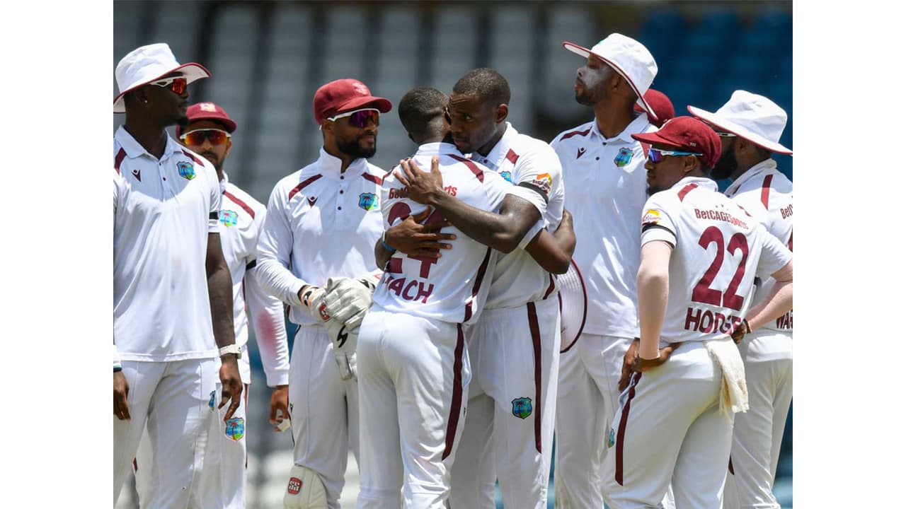 West Indies players celebrating during 1st Test against Pakistan (Photo: X/@windiescricket) West Indies players celebrating during 1st Test against Pakistan (Photo: X/@windiescricket)