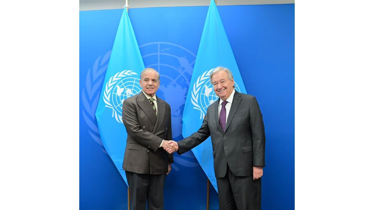 Pakistani PM Shehbaz Sharif with UN Chief Antonio Guterres (Photo/@CMShehbaz) Pakistani PM Shehbaz Sharif with UN Chief Antonio Guterres (Photo/@CMShehbaz)