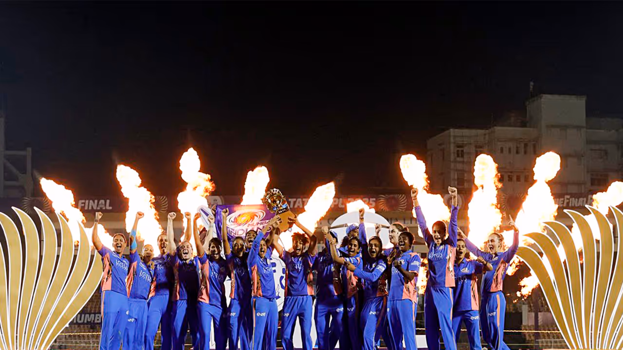 WPL 2025 champions Mumbai Indians. (Photo: ANI)