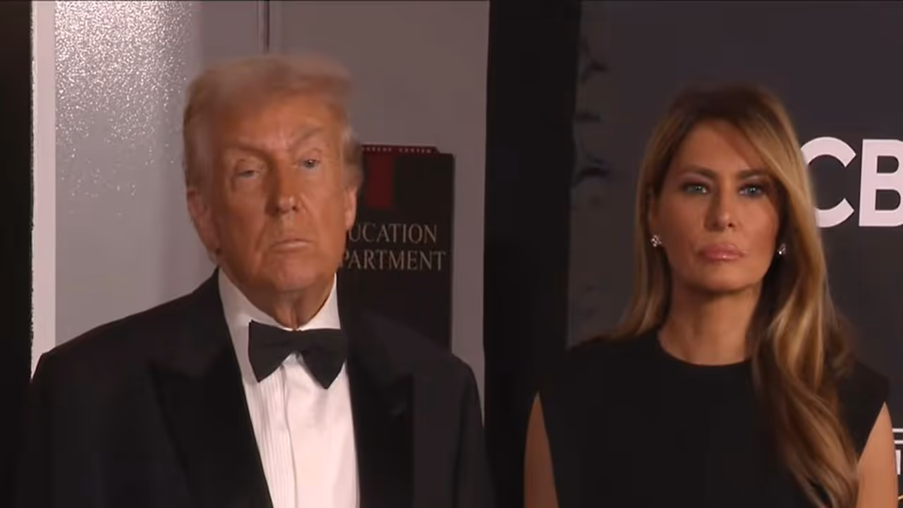 US President Donald Trump and the First Lady arrive on the red carpet at the Kennedy Center in Washington, DC. (Image Source: The White House/YouTube) US President Donald Trump and the First Lady arrive on the red carpet at the Kennedy Center in Washington, DC. (Image Source: The White House/YouTube)