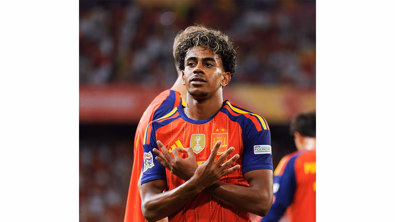Lamine Yamal celebrating (Photo: @SEFutbol X) Lamine Yamal celebrating (Photo: @SEFutbol X)