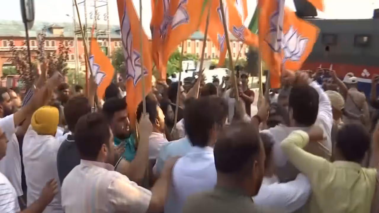 Visual from protest (Photo/ANI) Visual from protest (Photo/ANI)
