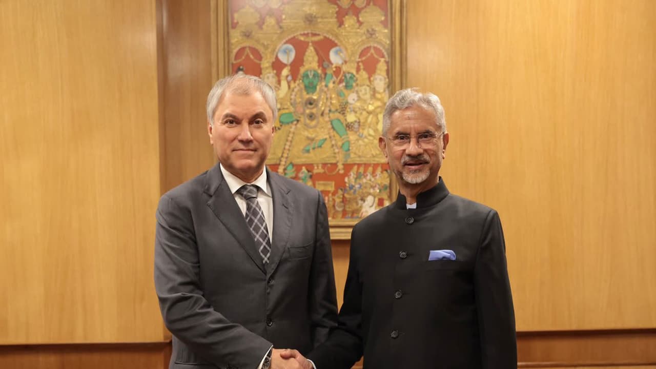 External Affairs Minister S Jaishankar met with Vyacheslav Volodin, Chairman of the State Duma of the Federal Assembly of the Russian Federation (Photo/ External Affairs Minister S Jaishankar met with Vyacheslav Volodin, Chairman of the State Duma of the Federal Assembly of the Russian Federation (Photo/
