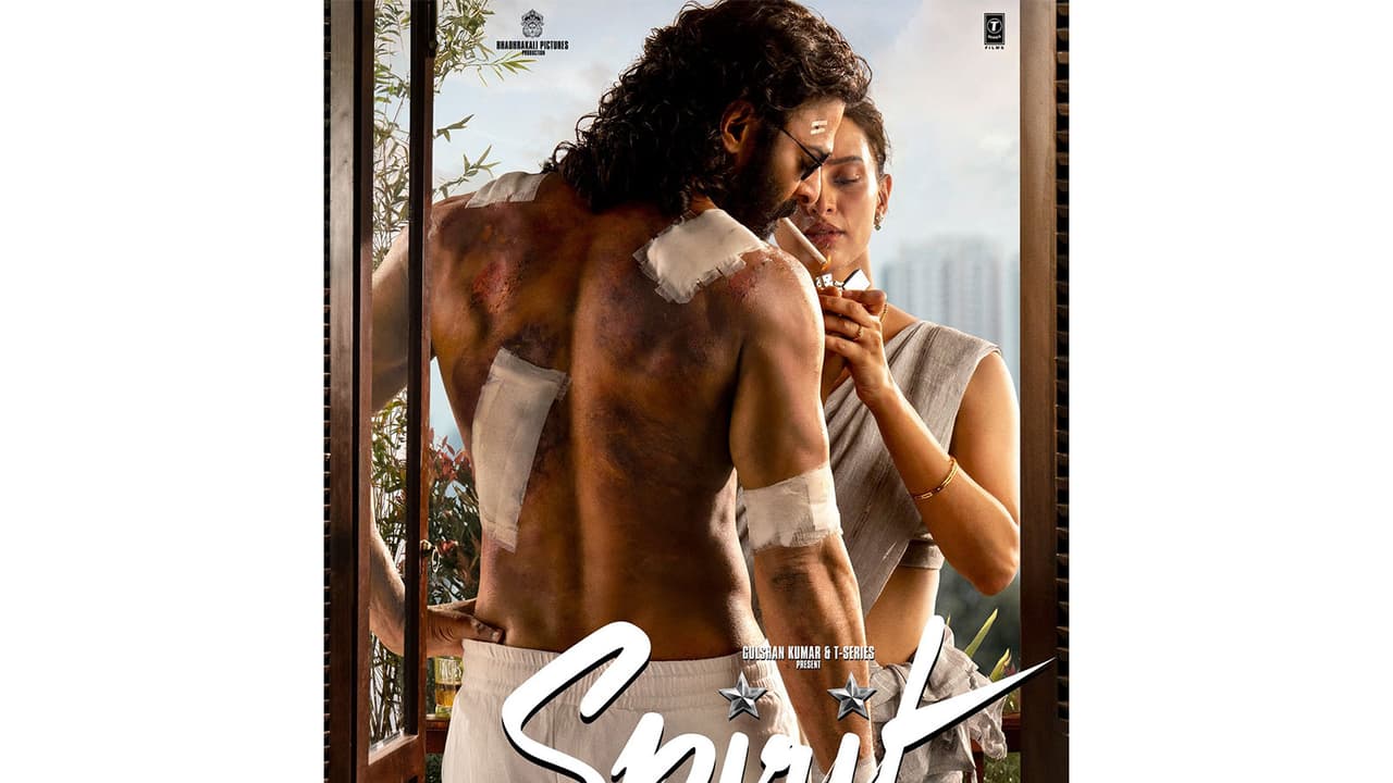 Poster of Spirit (Photo:X/@imvangasandeep) Poster of Spirit (Photo:X/@imvangasandeep)