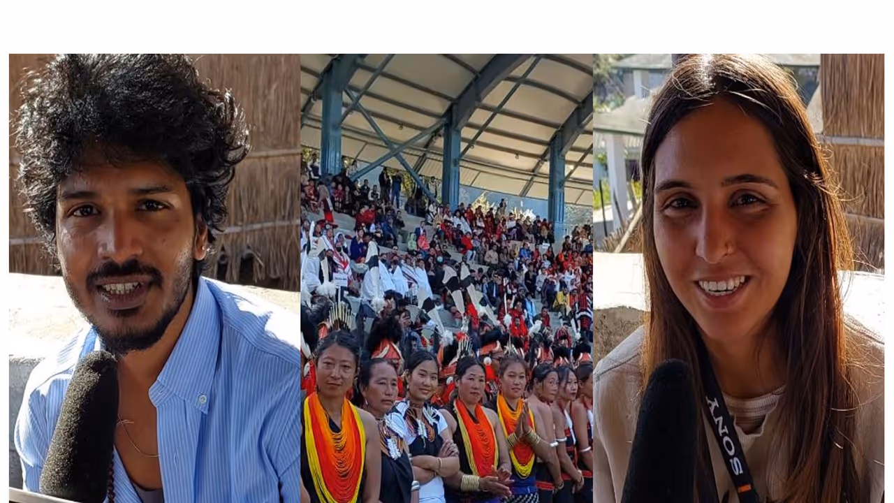 Visitors share experience from Nagaland's Hornbill Festival (Photo/ANI) Visitors share experience from Nagaland's Hornbill Festival (Photo/ANI)