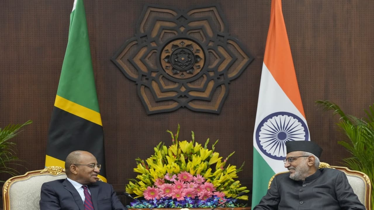 Vice President CP Radhakrishnan holds bilateral meeting with Zanzibar President and Chairman of the Revolutionary Council, Hussein Ali Mwinyi (Photo/X/@VPIndia) Vice President CP Radhakrishnan holds bilateral meeting with Zanzibar President and Chairman of the Revolutionary Council, Hussein Ali Mwinyi (Photo/X/@VPIndia)