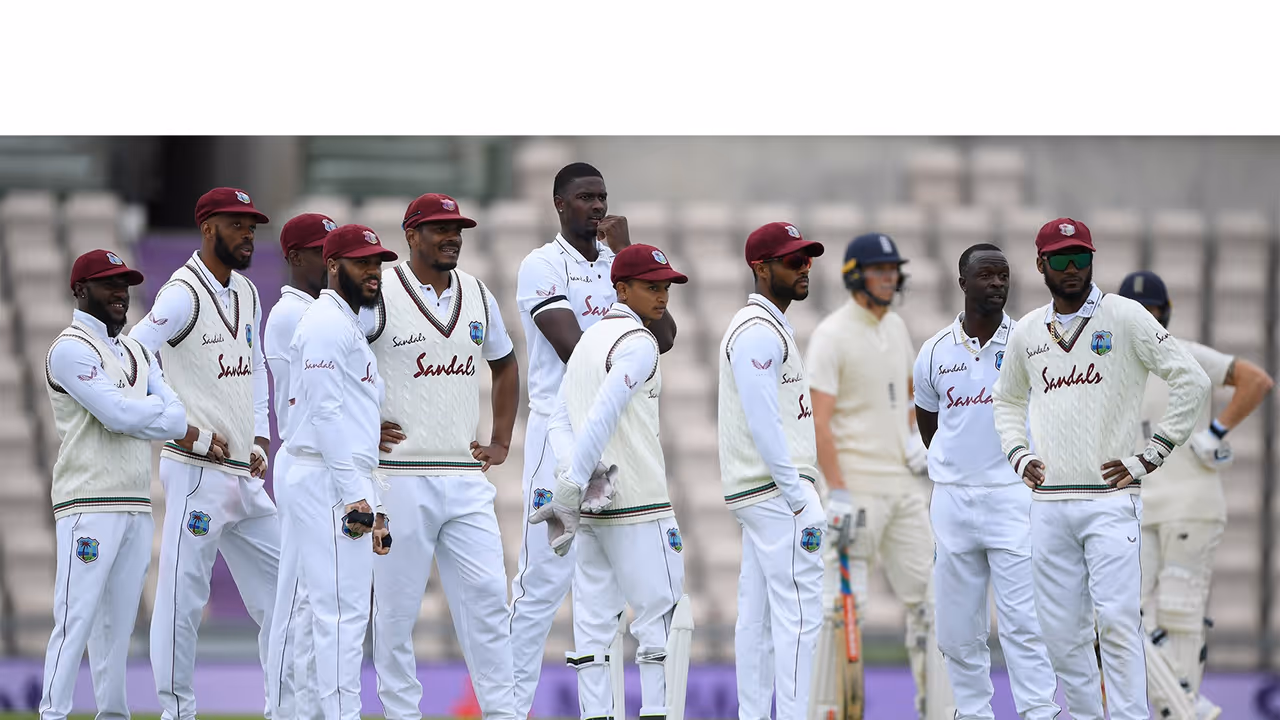 West Indies Test skipper Roston Chase (2nd from left) with his teammates. (Photo/ANI) West Indies Test skipper Roston Chase (2nd from left) with his teammates. (Photo/ANI)