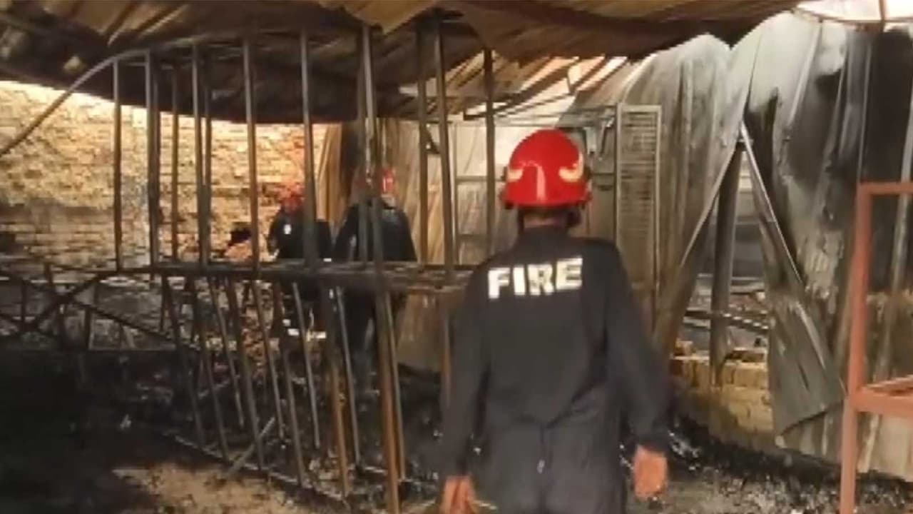 Visuals from the warehouse after the fire (Photo/ANI) Visuals from the warehouse after the fire (Photo/ANI)