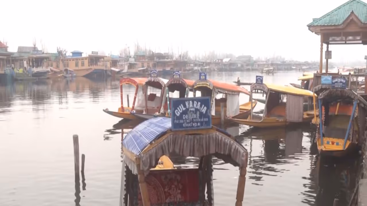 Visuals from Dal lake (Photo/ ANI) Visuals from Dal lake (Photo/ ANI)