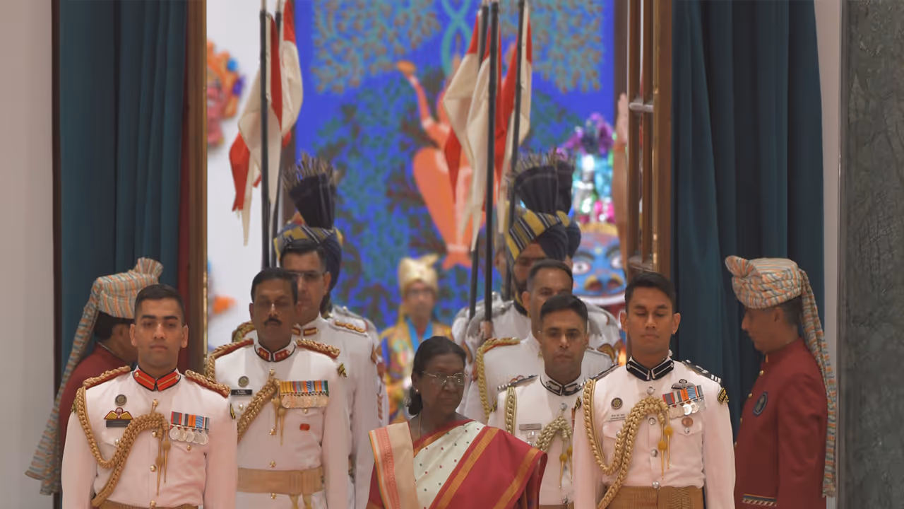 President Droupadi Murmu hosts I Day ‘At Home’ reception at Rashtrapati Bhavan (Photo/ANI) President Droupadi Murmu hosts I Day ‘At Home’ reception at Rashtrapati Bhavan (Photo/ANI)