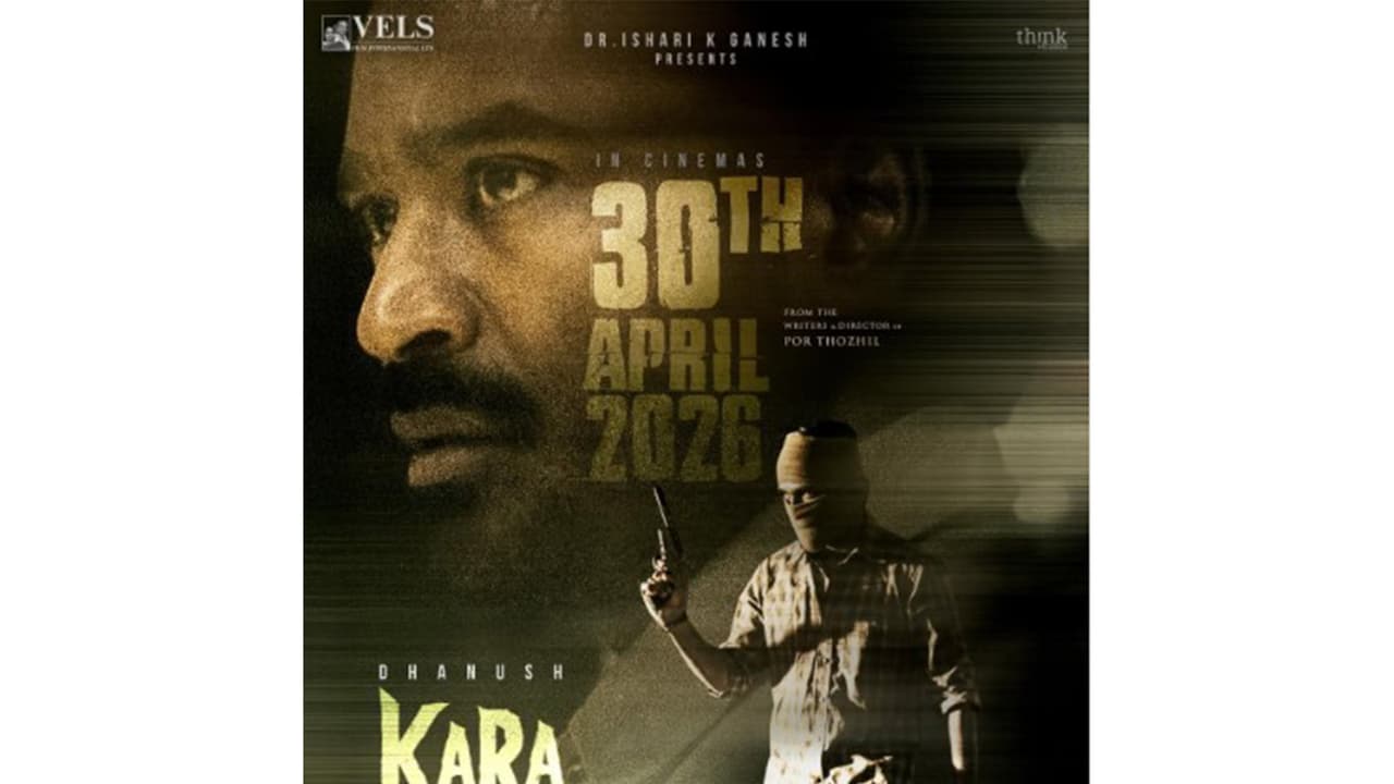 Dhanush's 'Kara' poster (Image source: Dhanush's instagram) Dhanush's 'Kara' poster (Image source: Dhanush's instagram)