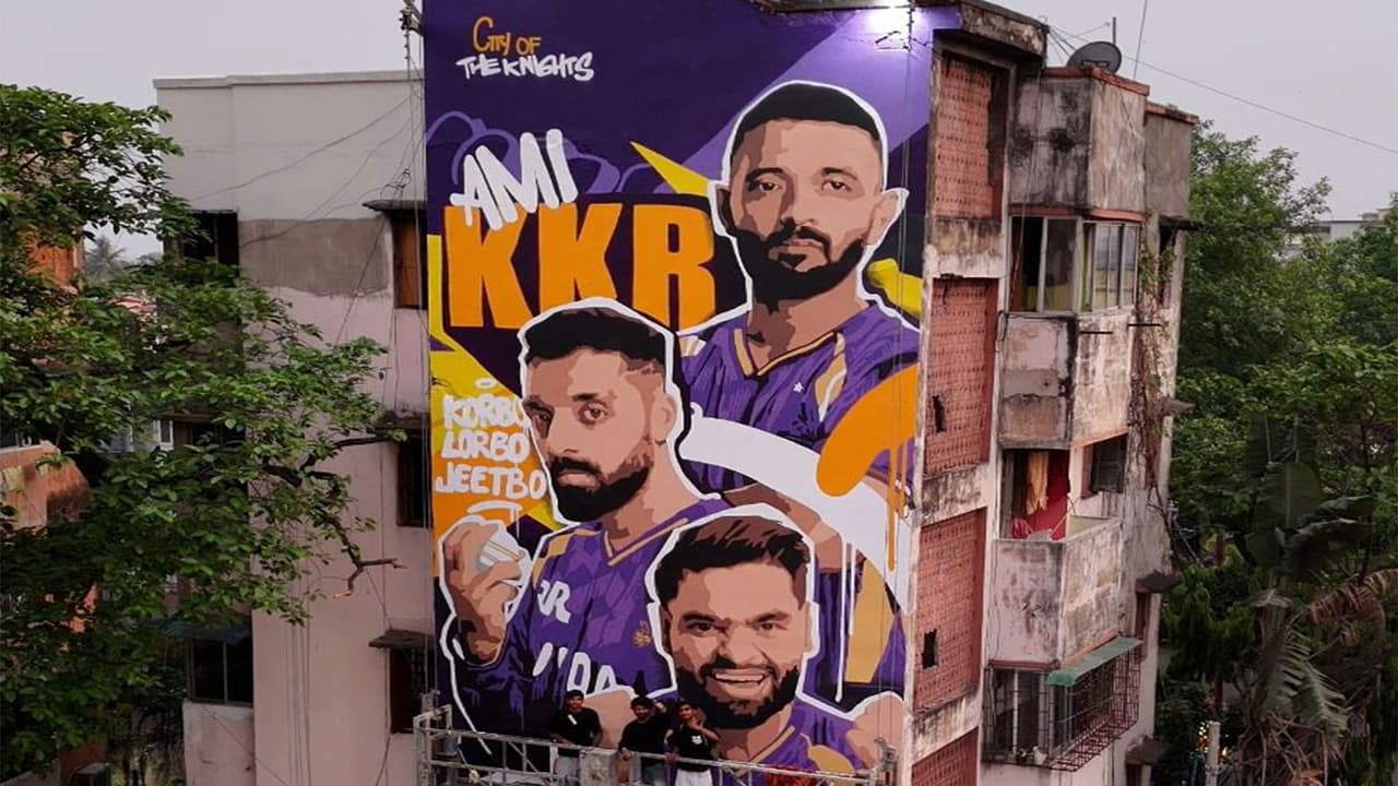 KKR's fan mural at Rash Behari Avenue in South Kolkata (Photo: KKR) KKR's fan mural at Rash Behari Avenue in South Kolkata (Photo: KKR)