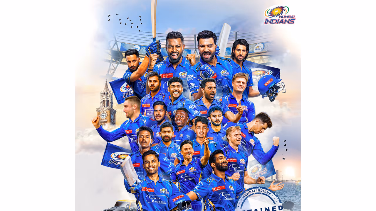 Mumbai Indians' retained players (Photo: Mumbai Indians)
