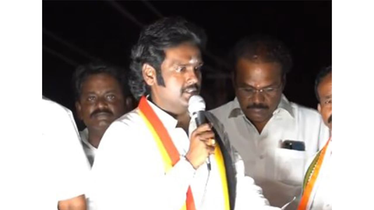 DMDK Candidate Vijaya Prabhakaran (Photo/X@vj_1312) DMDK Candidate Vijaya Prabhakaran (Photo/X@vj_1312)