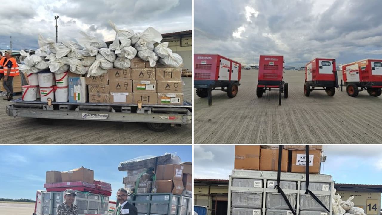 India sends relief material for Jamaica and Cuba after Hurricane Melissa (Photo:X/@hcikingston)
