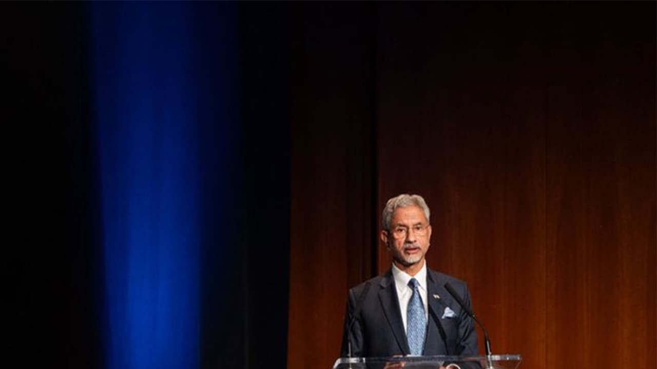 EAM Jaishankar speaks during an event organised by the Asia Society in New York. (Photo: X/@DrSJaishankar) EAM Jaishankar speaks during an event organised by the Asia Society in New York. (Photo: X/@DrSJaishankar)